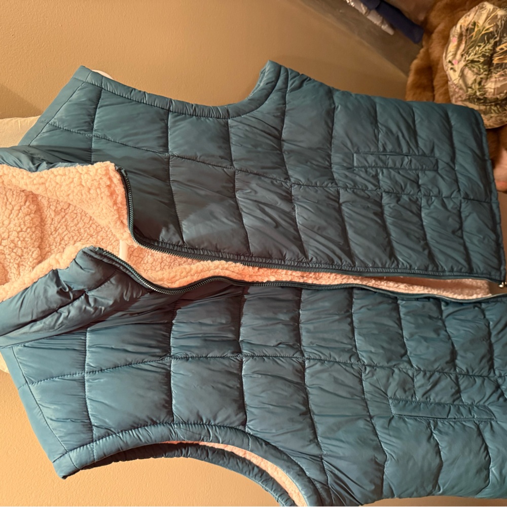 Women's Blue Puffer Vest